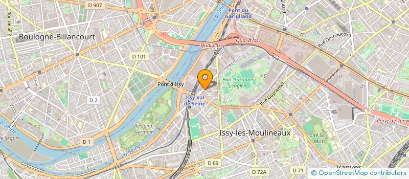 localisation de l'entreprise ATMEDICA à ISSY-LES-MOULINEAUX