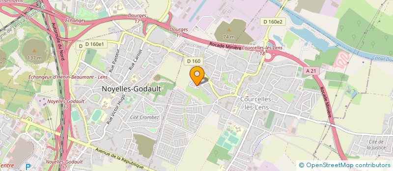 localisation de l'entreprise ATMG à COURCELLES LES LENS