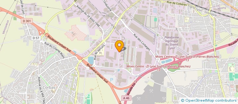 localisation de l'entreprise ATMI à CORBAS