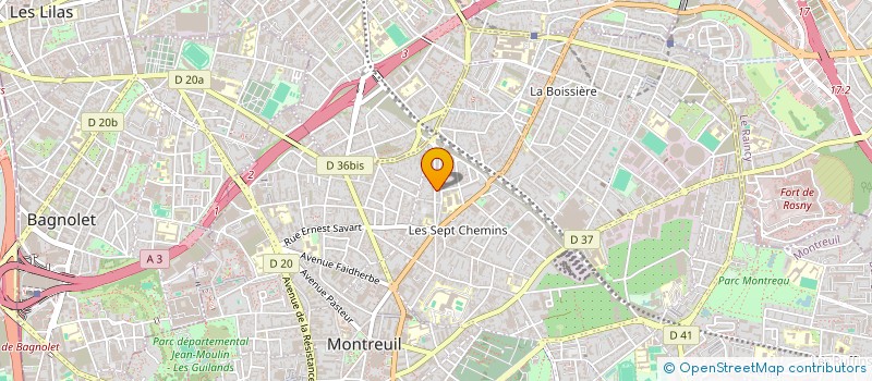 localisation de l'entreprise ATMO GARAGE  MONTREUIL