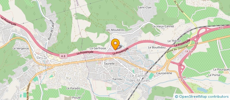 localisation de l'entreprise ATMO REFRIGERATION à LE CANNET-DES-MAURES