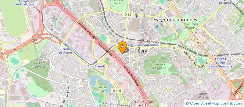 localisation de l'entreprise ATMOS  EVRY-COURCOURONNES