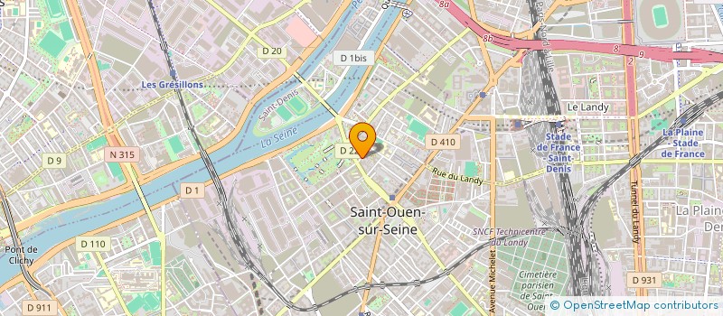 localisation de l'entreprise ATMOS à SAINT-OUEN-SUR-SEINE