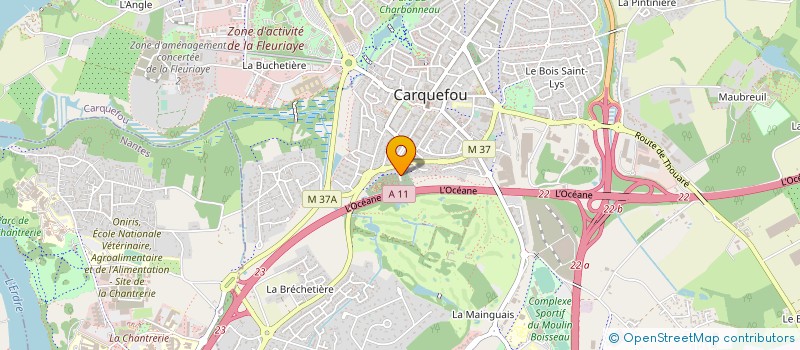 localisation de l'entreprise ATMOS NANTES à CARQUEFOU