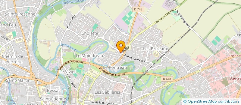 localisation de l'entreprise ATMOSPHERE  NIORT