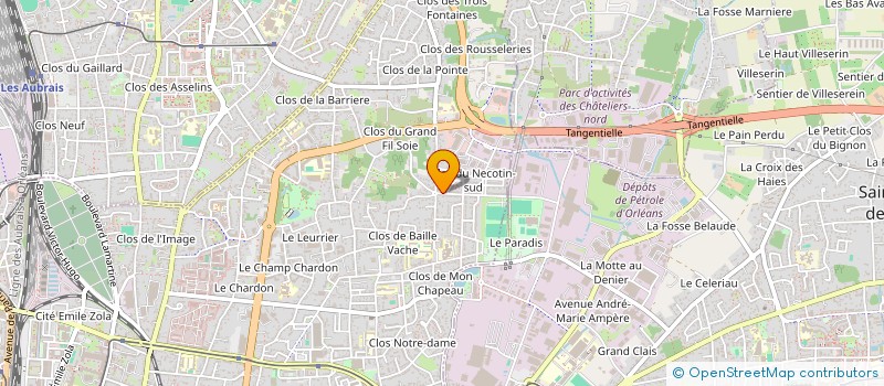 localisation de l'entreprise ATMOSPHERE NETTOYAGE SARL à ORLEANS