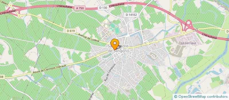 localisation de l'entreprise ATN FACADE RENOVATION  SAINT-ANDRE-DE-SANGONIS