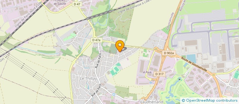 localisation de l'entreprise ATN INDUSTRIE  LE THILLAY