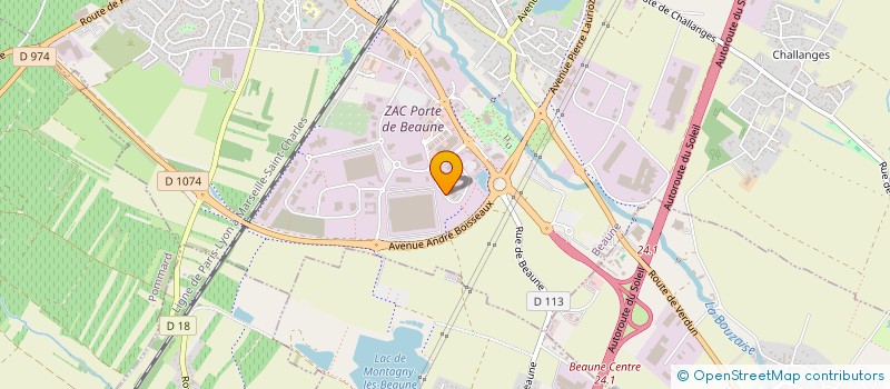 localisation de l'entreprise ATOL LES OPTICIENS PETITE FORET à BEAUNE