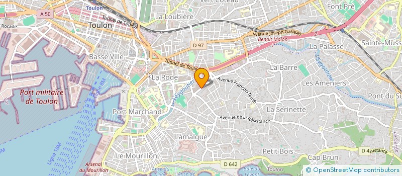 localisation de l'entreprise ATOLL PAYSAGE SERVICE - A.P.S  TOULON