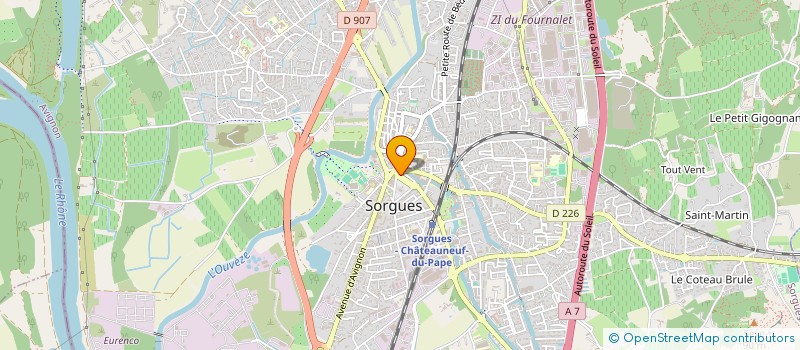 localisation de l'entreprise ATOLLS  SORGUES