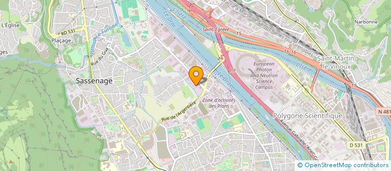 localisation de l'entreprise ATOM  SASSENAGE