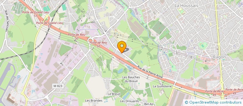 localisation de l'entreprise ATOM PLATRE à BOUGUENAIS