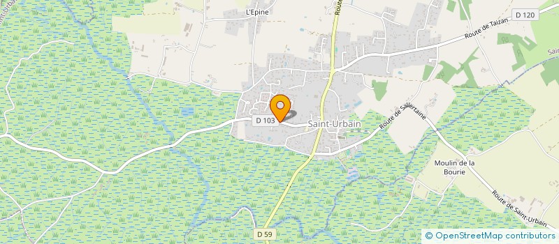 localisation de l'entreprise ATOMDEV  SAINT-URBAIN