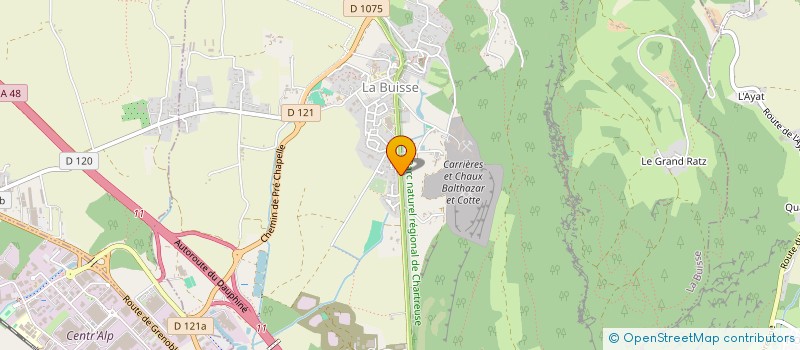 localisation de l'entreprise ATOME  LA BUISSE