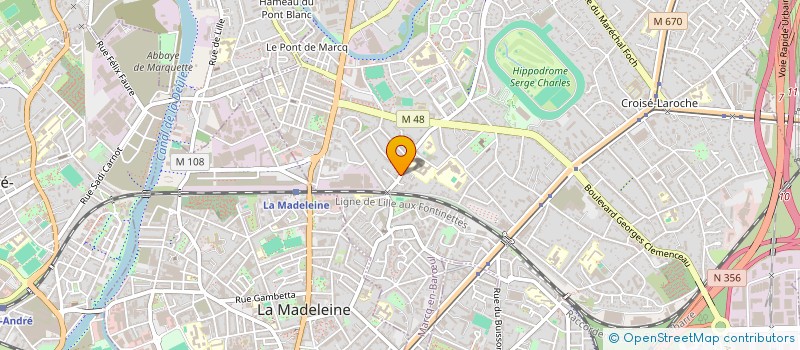 localisation de l'entreprise ATOME IMMOBILIER à MARCQ-EN-BARŒUL