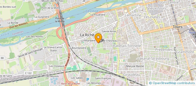 localisation de l'entreprise ATOMES  LA RICHE