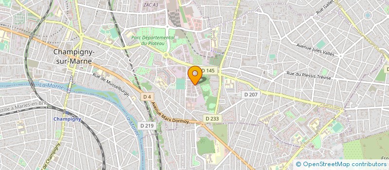 localisation de l'entreprise ATOMETAL à CHAMPIGNY-SUR-MARNE