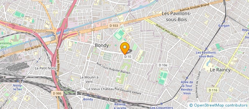 localisation de l'entreprise ATOMIC BAT  BONDY