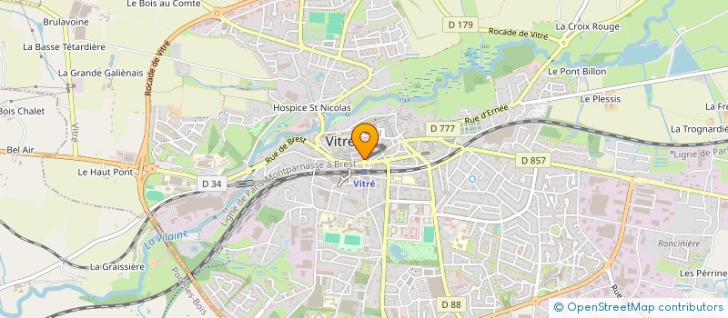localisation de l'entreprise ATOMIC BURGER à VITRE