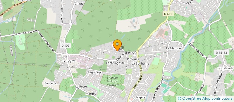 localisation de l'entreprise ATOMIS 'AGENCE TEXTILE OBJET MARQUAGE INTERNET SPORT'  LEOGNAN