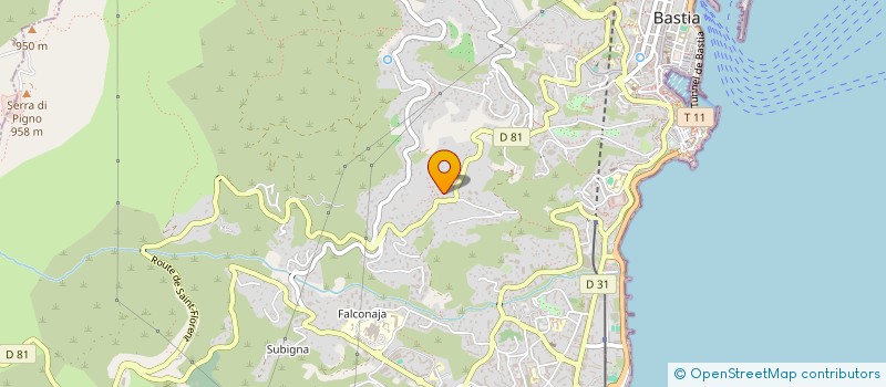 localisation de l'entreprise ATOMOS SERVICES à BASTIA