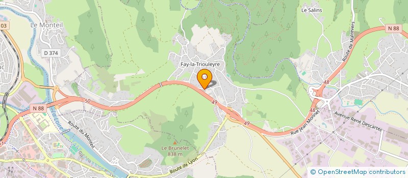 localisation de l'entreprise ATOMYK PUB  SAINT-GERMAIN-LAPRADE