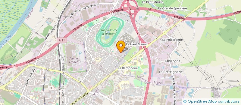 localisation de l'entreprise ATON à ANGERS