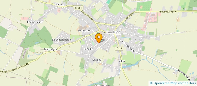 localisation de l'entreprise ATON SERVICES à SANDILLON