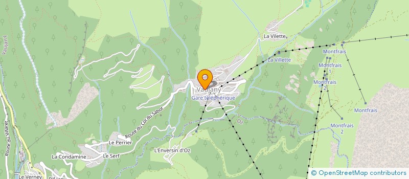 localisation de l'entreprise ATOU'SPORT  VAUJANY