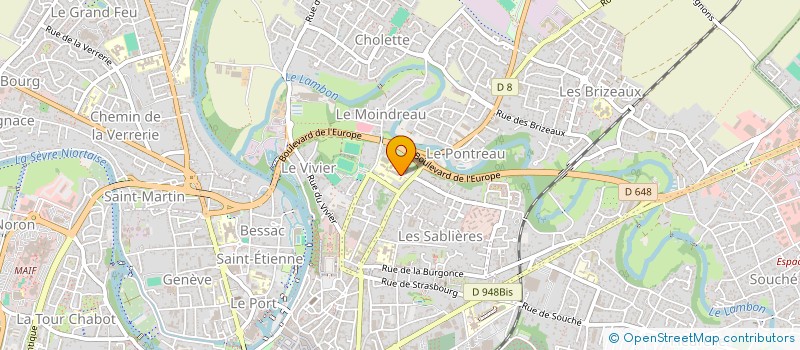 localisation de l'entreprise ATOUBOIS ATELIER BOIS COOPERATIF à NIORT