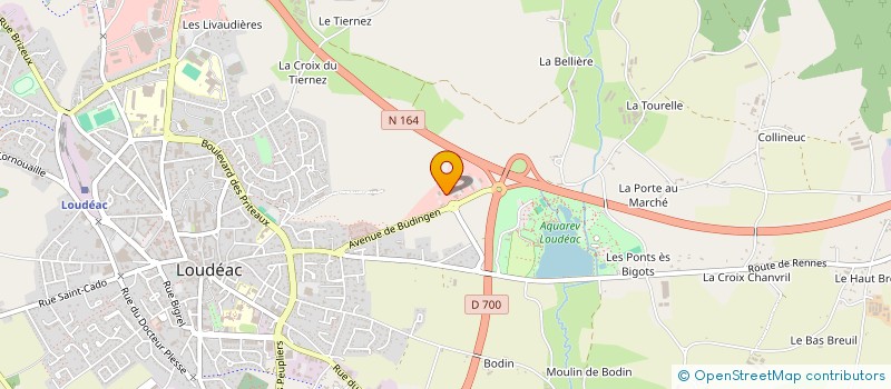localisation de l'entreprise ATOUSERVICES à LOUDEAC
