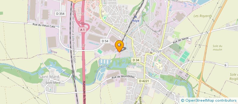 localisation de l'entreprise ATOUT BOIS à ROYE
