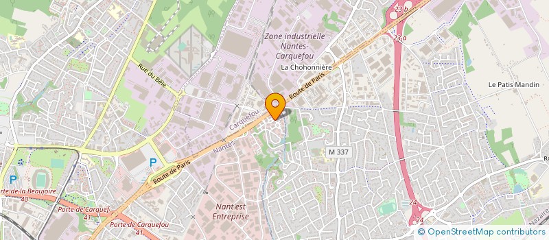 localisation de l'entreprise ATOUT BOIS SARL à NANTES
