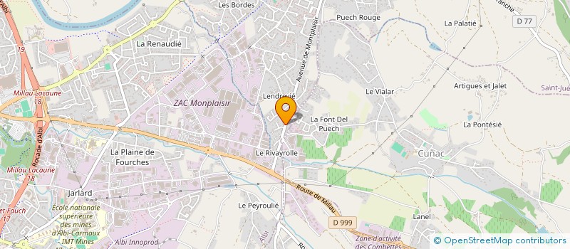 localisation de l'entreprise ATOUT BOIS SERVICE à SAINT-JUERY