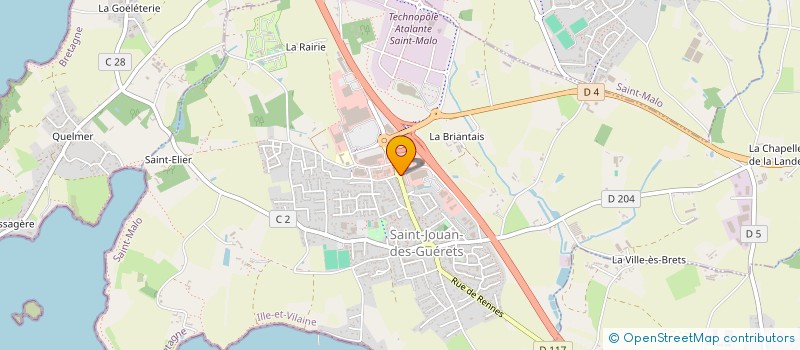 localisation de l'entreprise ATOUT CADRES ST MALO  SAINT-JOUAN-DES-GUERETS