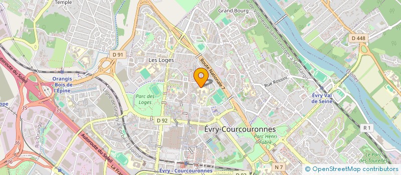 localisation de l'entreprise ATOUT COURS - A TOUT COEUR à EVRY-COURCOURONNES