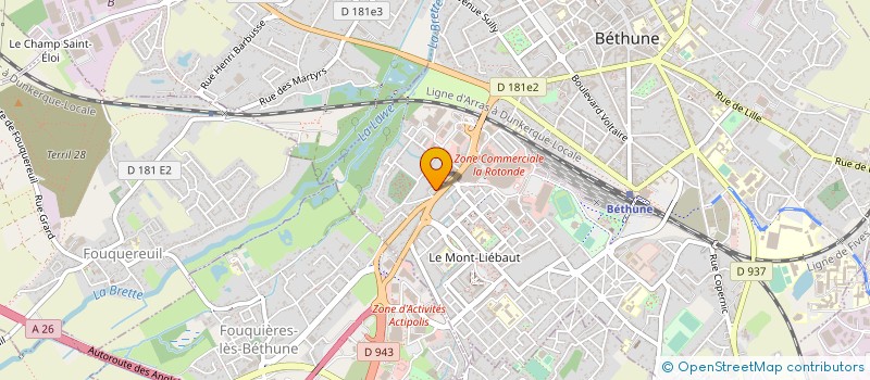 localisation de l'entreprise ATOUT ENERGIES  BETHUNE