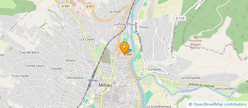 localisation de l'entreprise ATOUT FORMATIONS à MILLAU