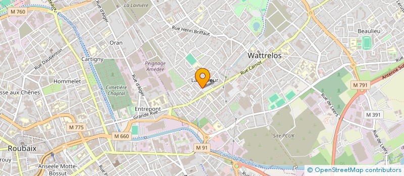 localisation de l'entreprise ATOUT LIRE, ATOUT DIRE  WATTRELOS