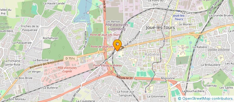 localisation de l'entreprise ATOUT PICT'  JOUE-LES-TOURS