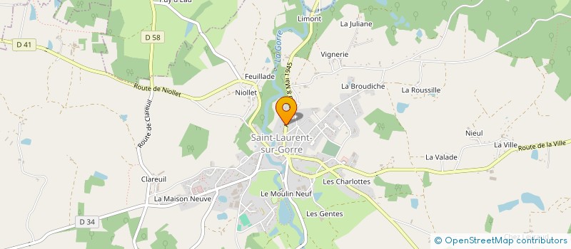localisation de l'entreprise ATOUT SERVICES 87 à SAINT-LAURENT-SUR-GORRE