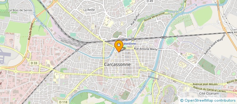 localisation de l'entreprise ATOUTCOM à CARCASSONNE