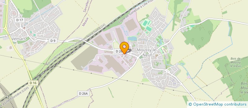 localisation de l'entreprise ATOUTEAM  MOUSSY-LE-NEUF