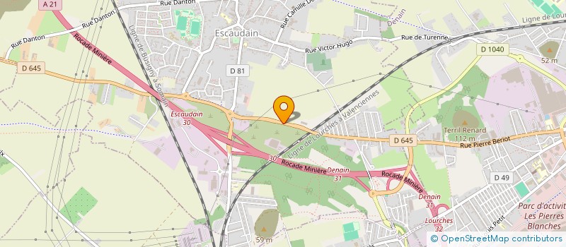 localisation de l'entreprise ATOUTLOC à ESCAUDAIN