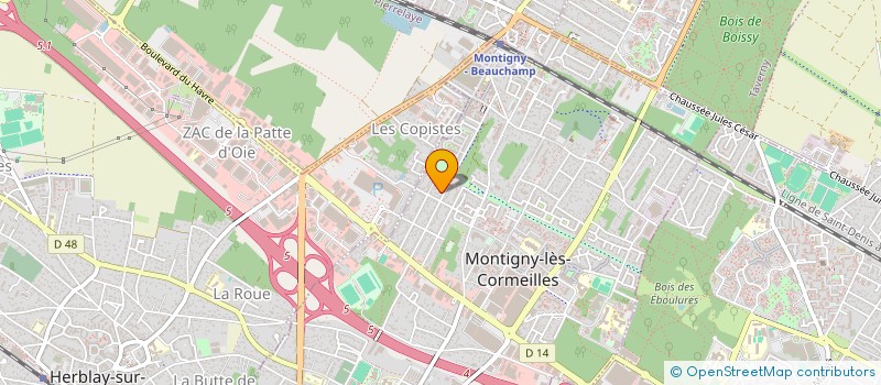localisation de l'entreprise ATOUTS-DOM' à MONTIGNY-LES-CORMEILLES
