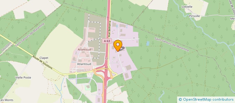 localisation de l'entreprise ATOUTS SERVICES à SAINT-GEOURS-DE-MAREMNE