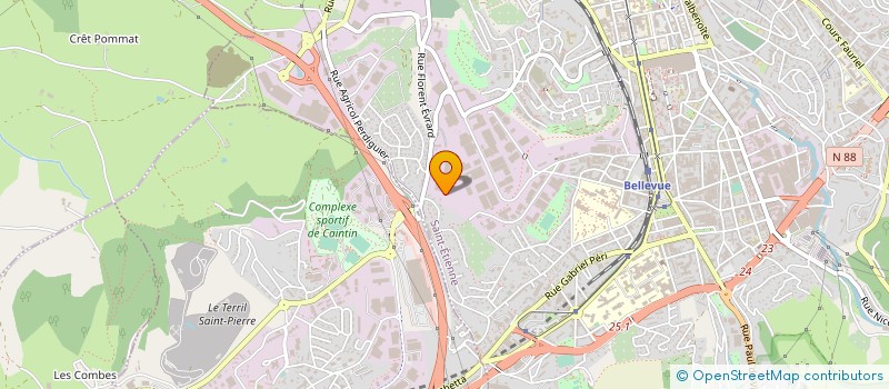 localisation de l'entreprise ATOUTSERVICES DECONTAMINATION à SAINT-ETIENNE