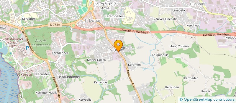 localisation de l'entreprise ATP à QUIMPER