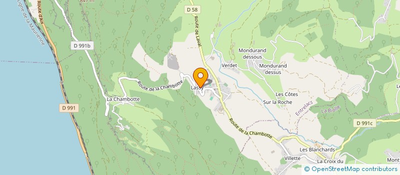 localisation de l'entreprise ATP DES SAVOIE à ENTRELACS